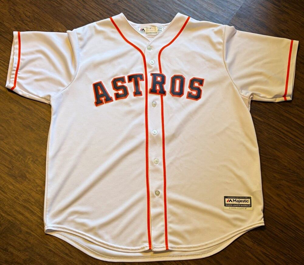 Majestic Stitched Astros Alex Bregman #2 Cool Base White Jersey Size XL MLB